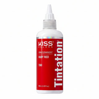 kiss colors tintation t560 ruby red semi permanent hair color 148ml vibrant jewel red ammonia free conditioning hair dye bottle product