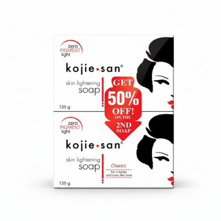 kojie san skin lightening soap double pack 2 x 135g kojic acid brightening soap