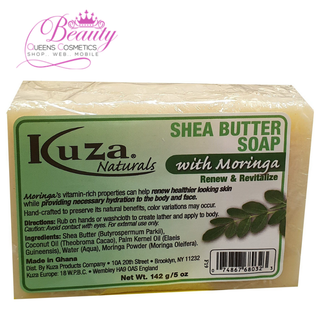 Kuza Naturals African Black Soap Shea Butter & Moringa 142g | Glow Skin