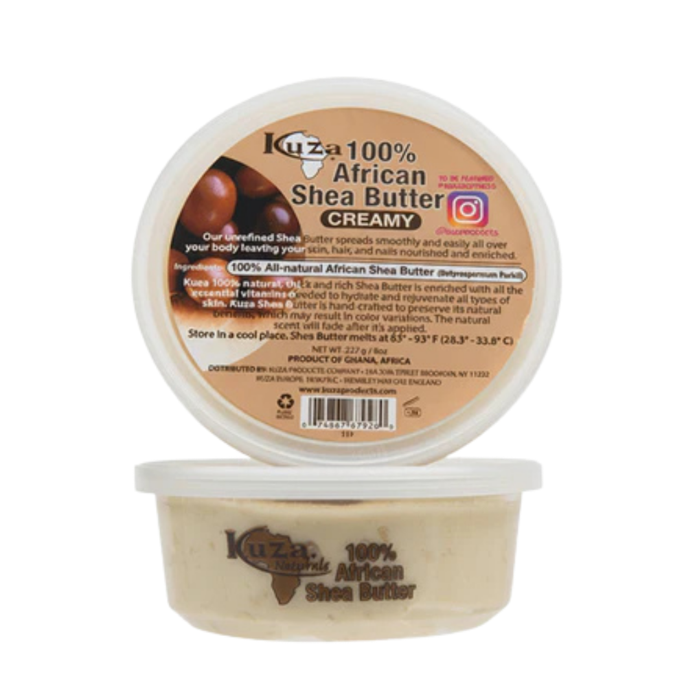 Kuza african shea butter creamy natural skin and hair moisturizer deep hydration soft smooth care