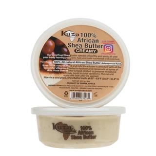 Kuza african shea butter creamy natural skin and hair moisturizer deep hydration soft smooth care