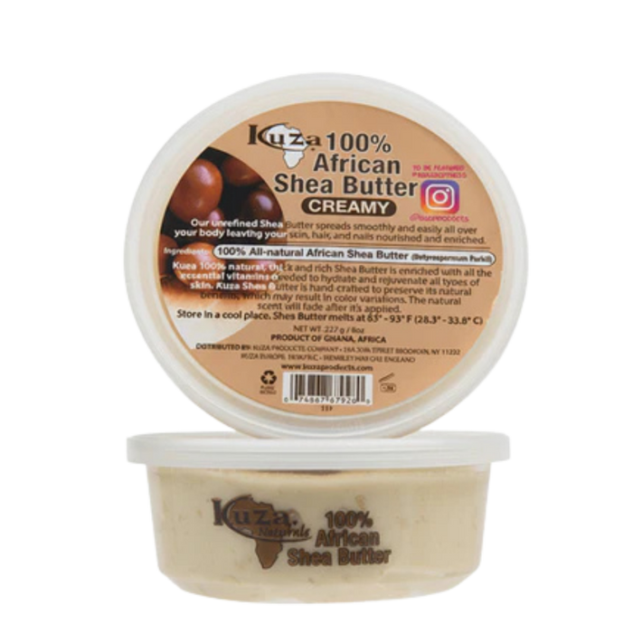 Kuza african shea butter creamy natural skin and hair moisturizer deep hydration soft smooth care