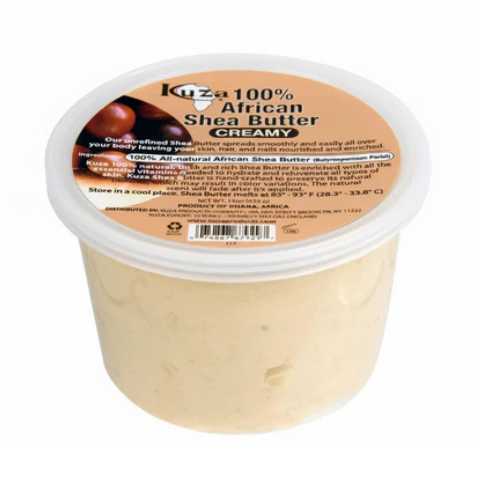 Kuza african shea butter creamy 425g natural skin and hair moisturizer deep hydration care butter