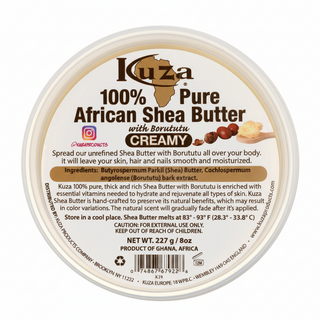 Kuza african shea butter creamy skin hair and nails moisturizer deep hydration soft smooth care butter