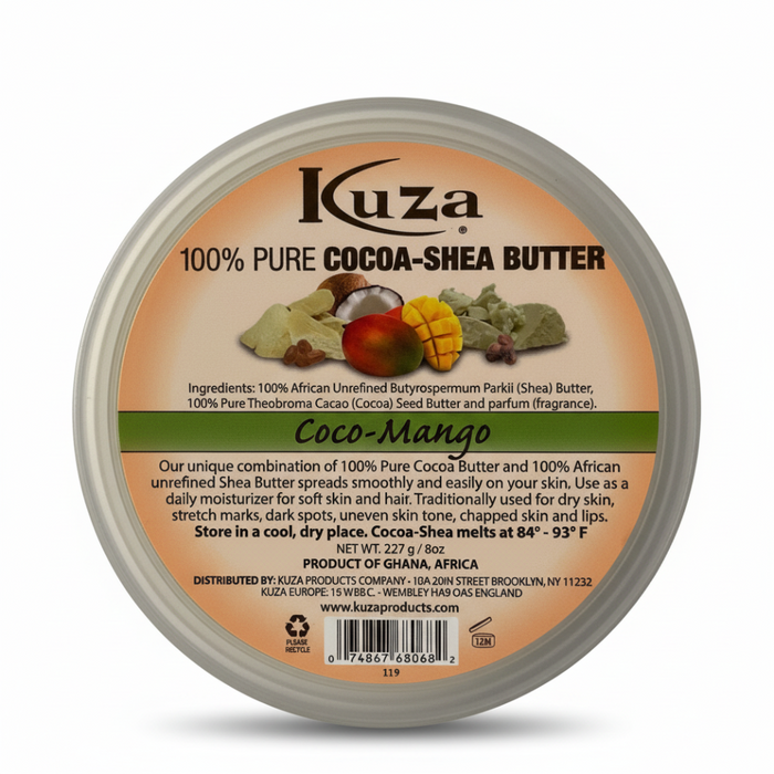 Kuza Cocoa-Shea Butter Coco-Mango 227g | Deep Moisture Skin & Hair Care