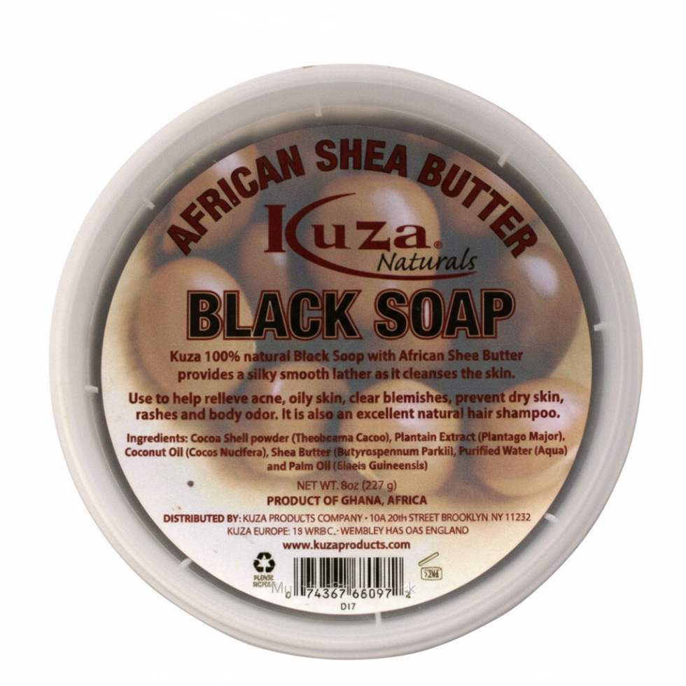 Kuza african shea butter black soap deep cleanser acne care natural skin purification soap
