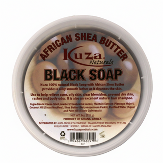 Kuza african shea butter black soap deep cleanser acne care natural skin purification soap