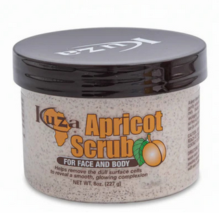 kuza apricot scrub for face and body gentle exfoliation smooth bright hydrated skin care scrub