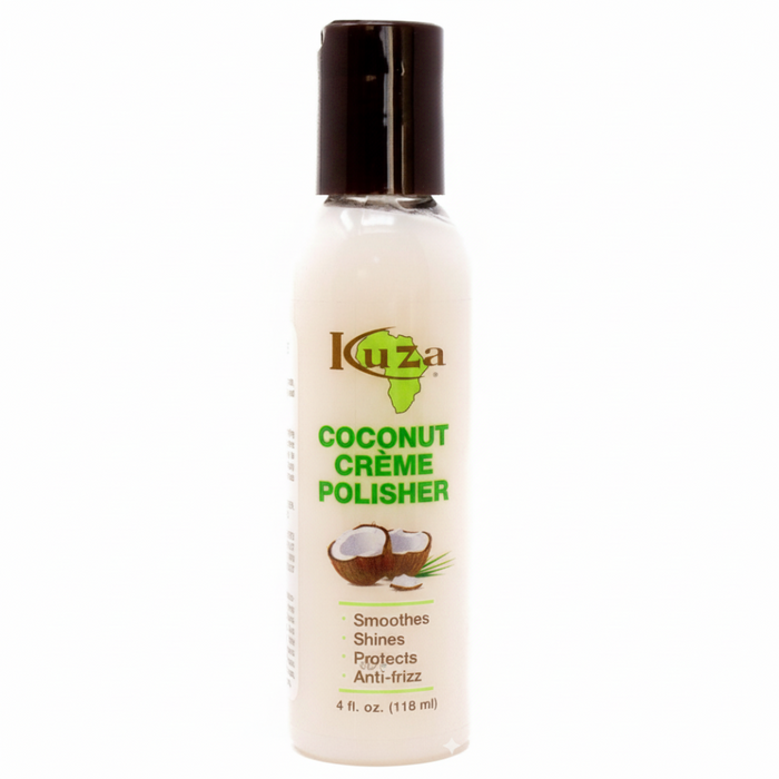 Kuza coconut creme polisher exfoliates smooths and nourishes skin for soft glowing texture