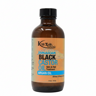 kuza jamaican black castor and argan oil for hair and skin nourishment hydration and shine boost