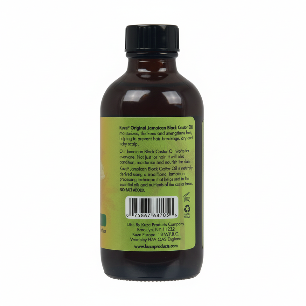 kuza jamaican black castor and flaxseed oil for hair and skin nourishment and moisture