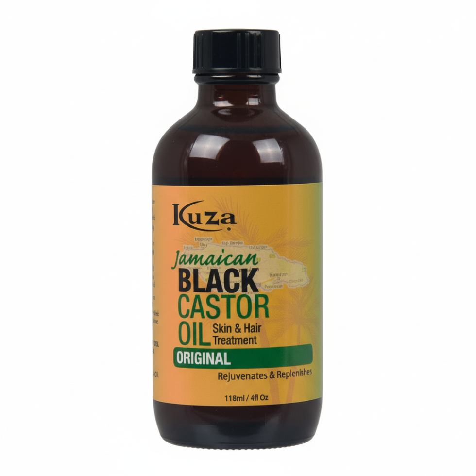 kuza jamaican black castor and flaxseed oil for hair and skin nourishment and moisture