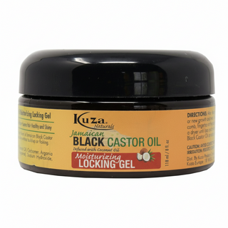 kuza moisturizing locking gel with jamaican black castor oil flexible hold for locs twists and natural hair styling