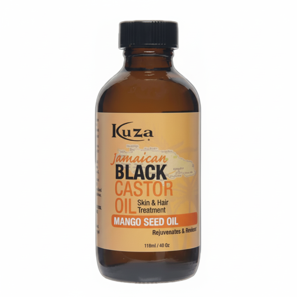 kuza jamaican black castor oil with mango seed for hair and skin moisture and nourishment