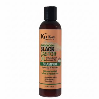 kuza jamaican black castor oil shampoo for hydrating cleansing and hair restoration softness
