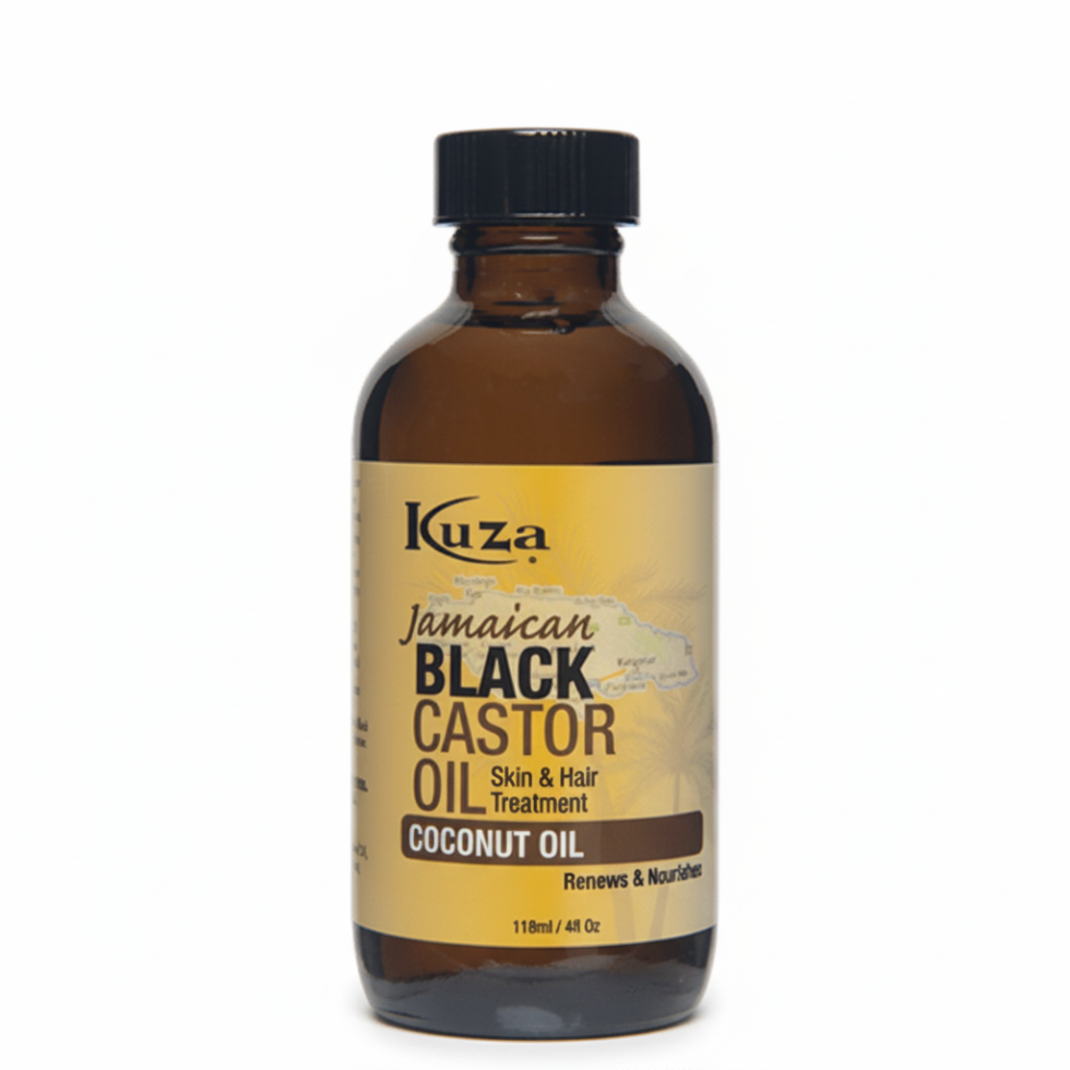 Kuza Jamaican black castor oil with coconut for hair growth and skin moisturizing treatment