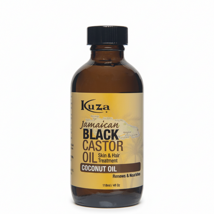 Kuza Naturals Huile de ricin noire jamaïcaine Huile de noix de coco 118 ml/4 oz