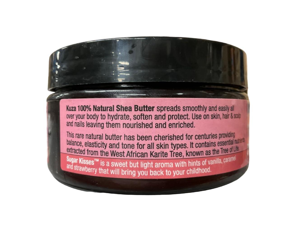 Kuza natural shea butter sugar kisses 6oz hydrating nourishing protecting skin hair and nails multi purpose care butter
