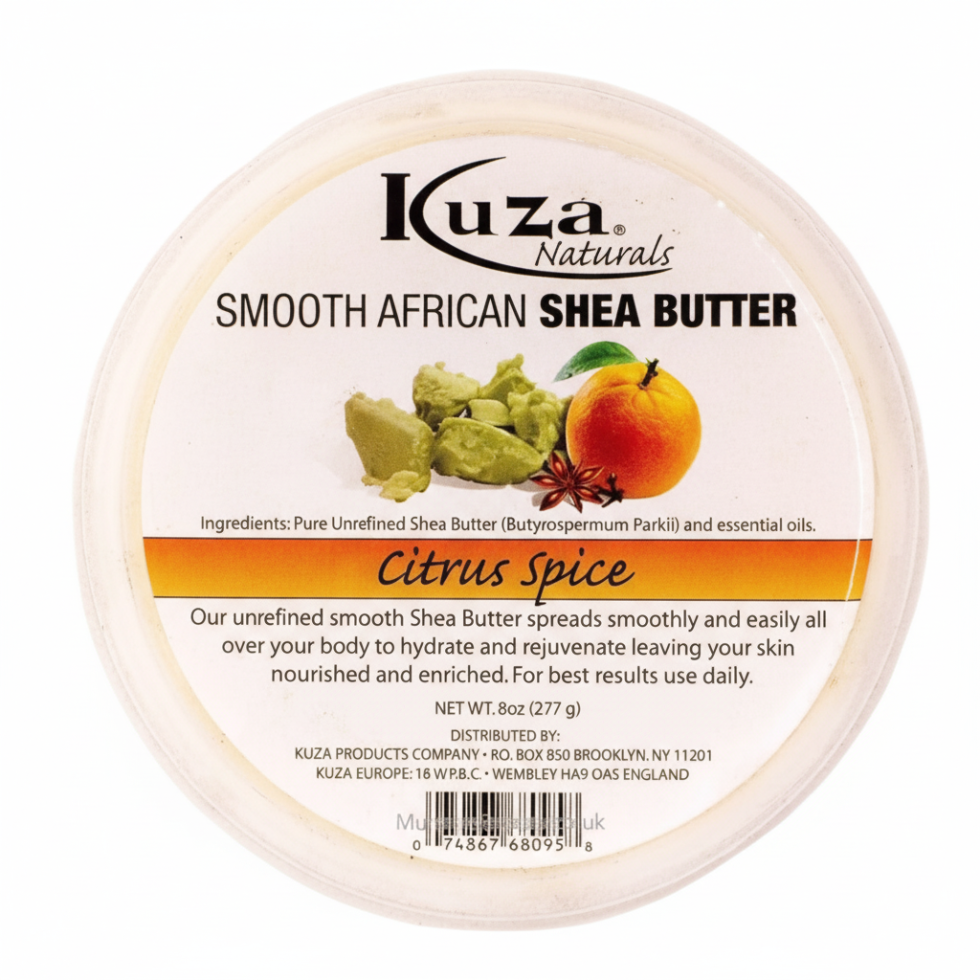 Kuza smooth african shea butter citrus spice deep moisture for skin and hair care butter