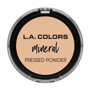 la colors mineral pressed powder cm372 fair smooth matte lightweight talc free face powder natural finish compact makeup product