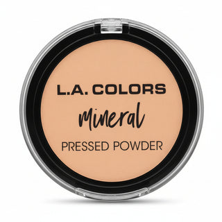 la colors mineral pressed powder cm373 natural beige smooth matte lightweight talc free face powder everyday makeup compact product