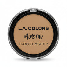 la colors mineral pressed powder cm378 warm caramel smooth matte lightweight talc free face powder natural finish compact makeup product