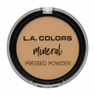 la colors mineral pressed powder cm379 deep mocha smooth matte lightweight talc free face powder natural finish compact makeup product