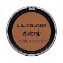 la colors mineral pressed powder cm382 deep ebony smooth matte lightweight talc free face powder natural finish compact makeup product