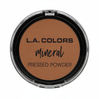 la colors mineral pressed powder cm382 deep ebony smooth matte lightweight talc free face powder natural finish compact makeup product
