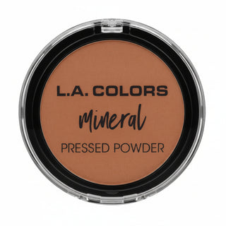 la colors mineral pressed powder cm383 rich espresso smooth matte lightweight talc free face powder natural finish compact makeup product