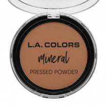la colors mineral pressed powder cm384 deep chocolate smooth matte lightweight talc free face powder natural finish compact makeup product