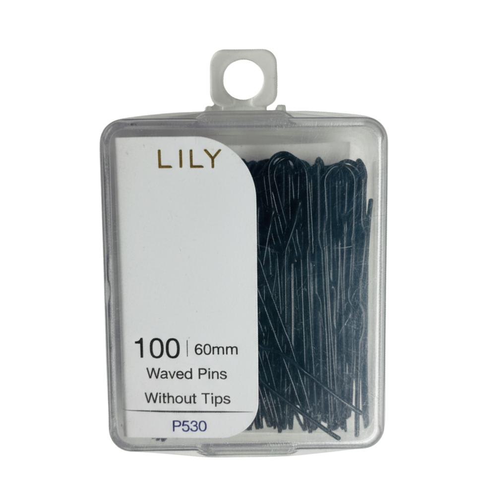 LILY 60mm wavy hair pins 100pcs salon grip styling pins no tips strong hold professional hair accessories