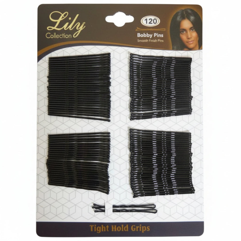 LILY collection 120 colorful bobby pins secure stylish hair pins for creative everyday and event hairstyles