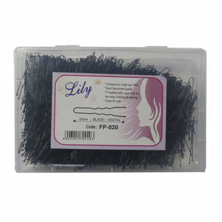 LILY FP-020 45mm black paper fasteners 1000pcs strong office file clips for document binding and filing organization