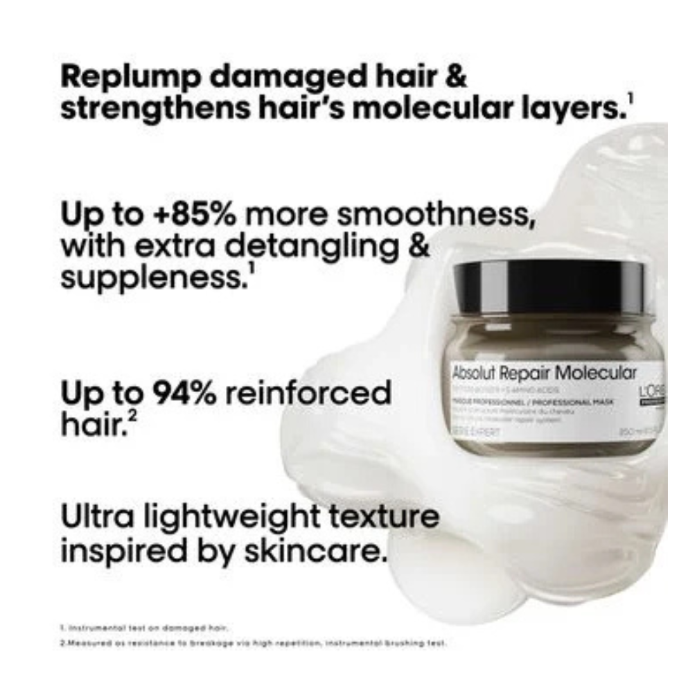 LOréal Professionnel Absolut Repair Molecular Mask 500ml for damaged hair repair and softness