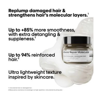 LOréal Professionnel Absolut Repair Molecular Mask 500ml for damaged hair repair and softness