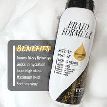 EBIN Braid Formula Moisturizing & Shine Setting Mousse with Olive Oil- Smooth & Frizz-Free Braids