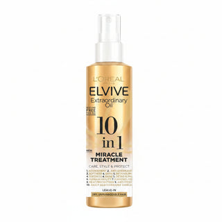 loreal elvive extraordinary oil 10 in 1 leave in spray 150ml for dry frizzy unmanageable hair smooth shiny protected