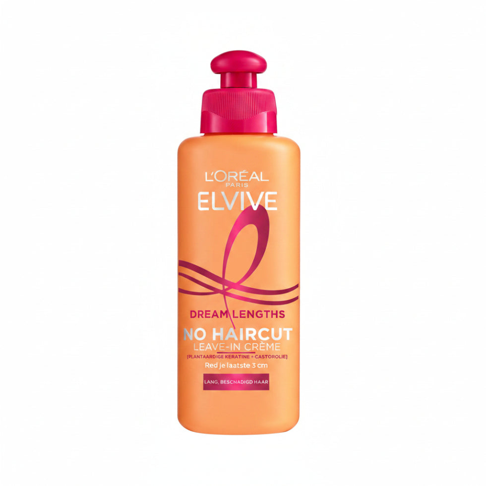 loreal elvive dream lengths no haircut cream 200ml leave in conditioner for split ends repair smooth strong hair
