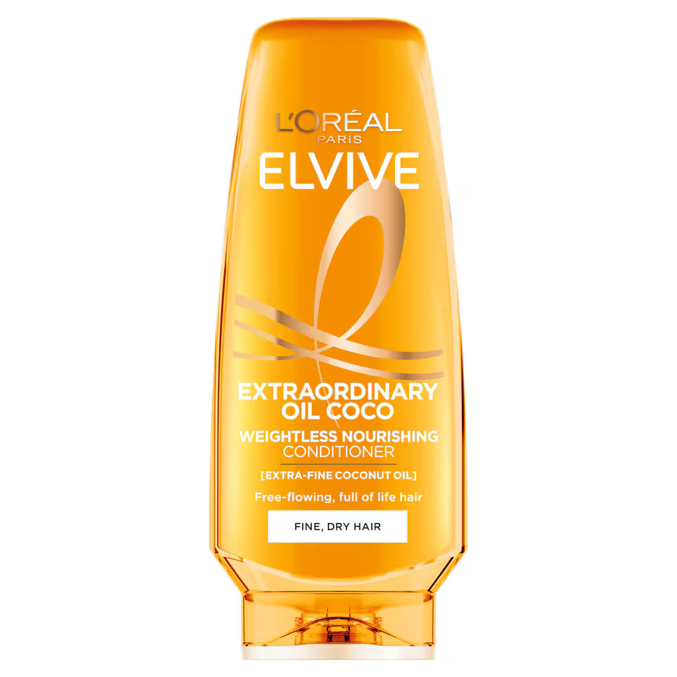 loreal elvive extraordinary oil coco conditioner 300ml coconut lightweight nourishing for smooth soft frizz free hair
