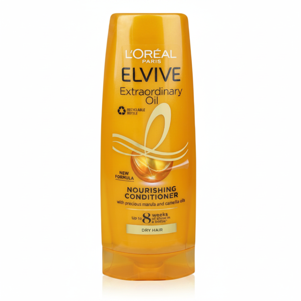 loreal elvive extraordinary oil conditioner 300ml marula camellia for dry hair smooth soft shiny frizz free

