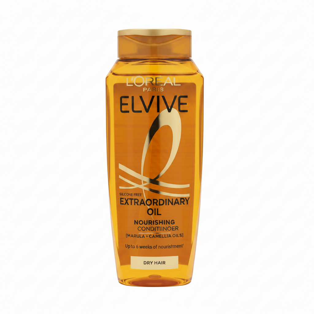 loreal elvive extraordinary oil conditioner 200ml for dry hair nourishment smooth frizz free shiny soft hair
