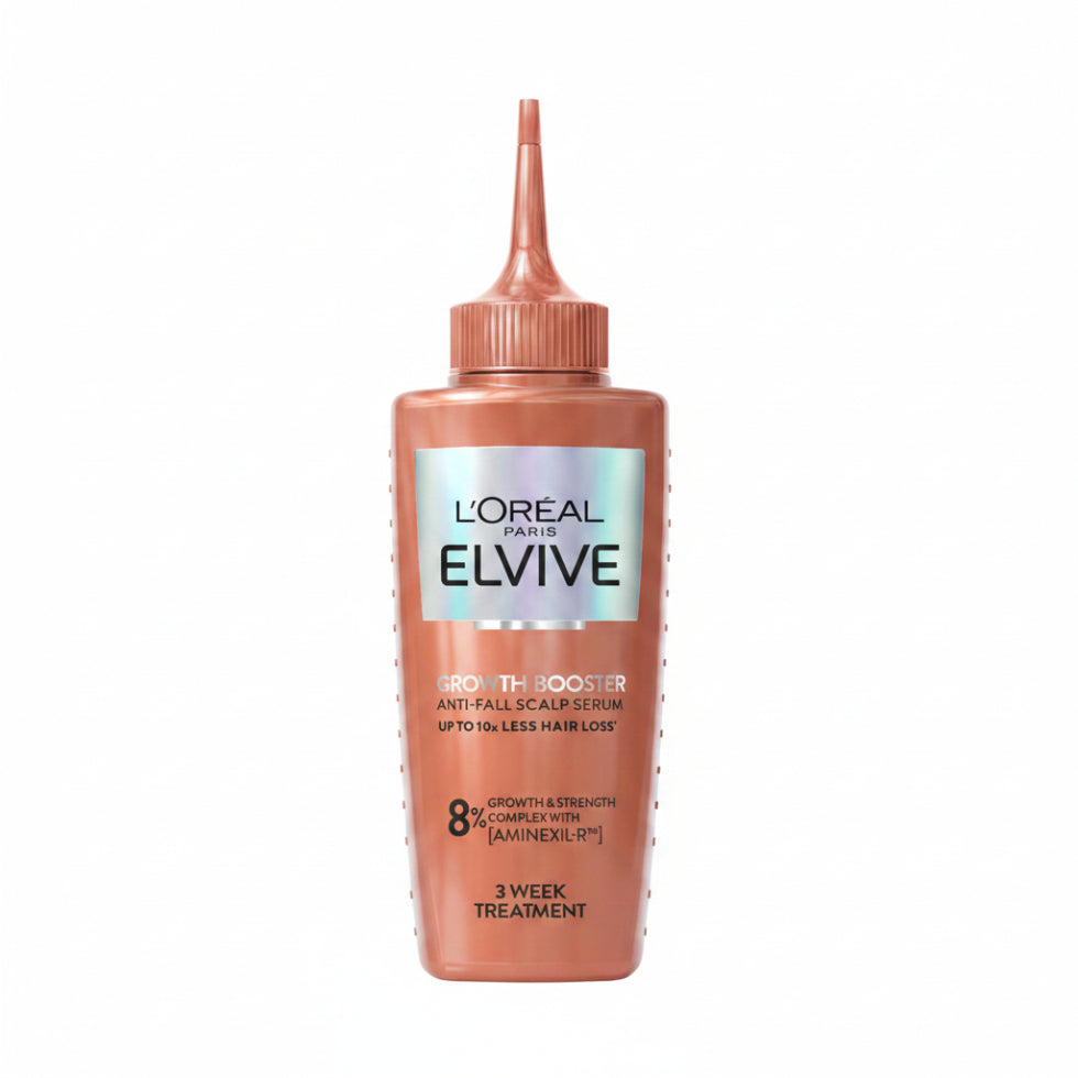 loreal elvive growth booster scalp serum 102ml anti hair loss treatment aminexil niacinamide strengthens roots reduces hair fall for men and women

