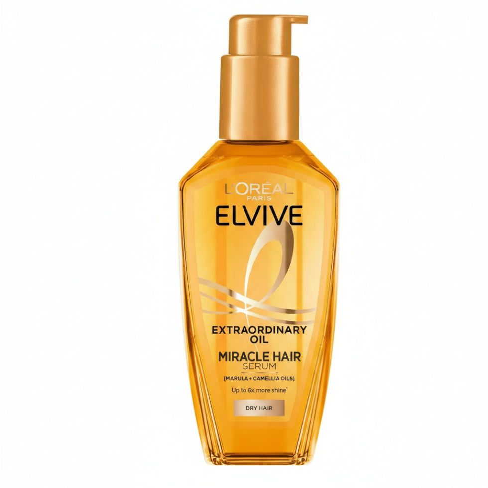 loreal elvive hair serum 100ml marula camellia for color treated hair shine frizz control smooth soft hair
