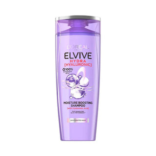 loreal elvive hydra hyaluronic shampoo 400ml for dry hair hydration smooth shiny soft bouncy hair