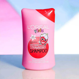 loreal kids strawberry shampoo 250ml tear free gentle cleansing detangling soft shiny hair for kids
