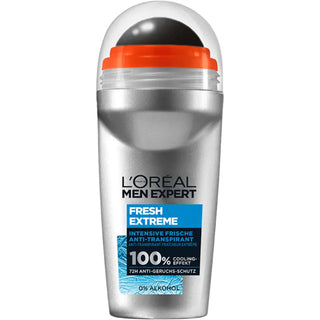 loreal men expert fresh extreme roll on 50ml anti perspirant cooling deodorant for long lasting freshness
