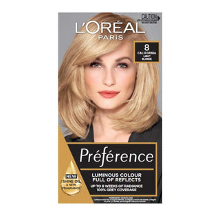 loreal preference 8 california light blonde permanent hair color for radiant shiny long lasting blonde hair grey coverage
