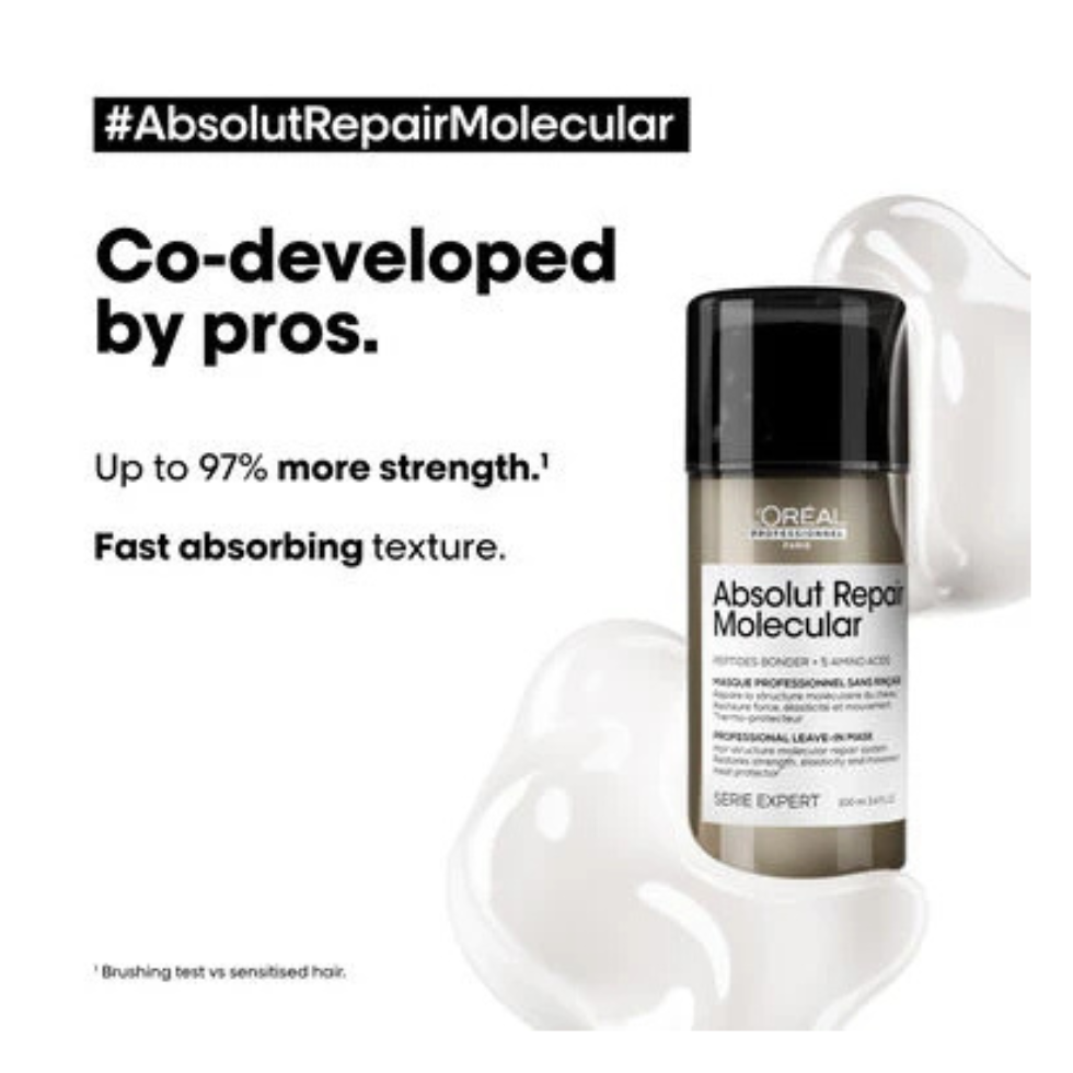 LOréal Professionnel Absolut Repair Molecular Leave In Mask 100ml for damaged hair repair and frizz control