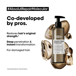LOréal Professionnel Absolut Repair Molecular Rinse Off Serum 250ml for damaged hair repair and softness
